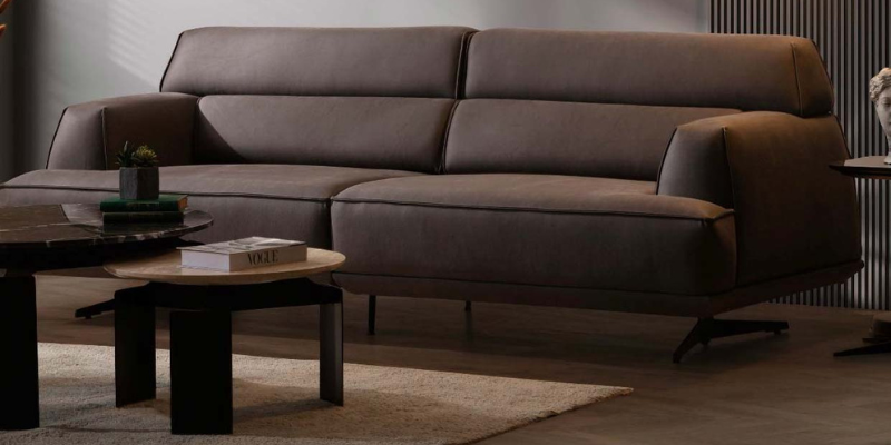 Modern Piramit 3 Brown-Seater Sofa Furniture