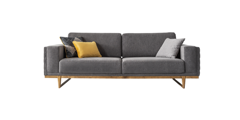 Fi̇esta 3 Seater Gray Sofa Furniture